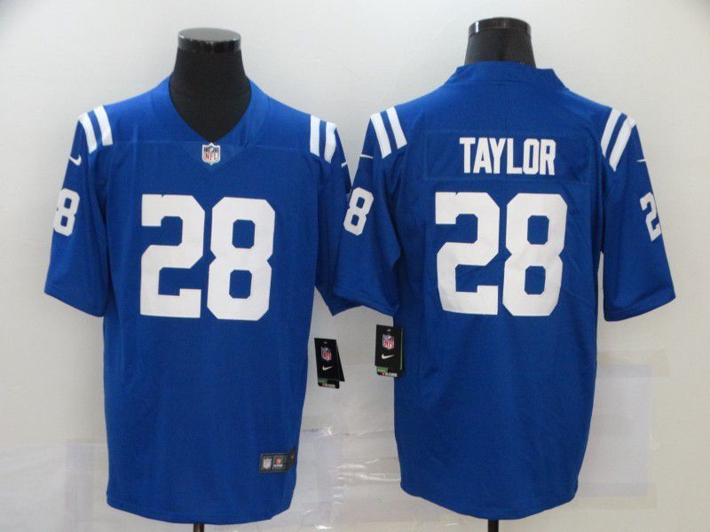 Men Indianapolis Colts 28 Taylor Blue Second generation 2024 Nike Limited NFL Jersey